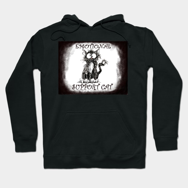 Emotional Support Cat Hoodie by Grahamgc